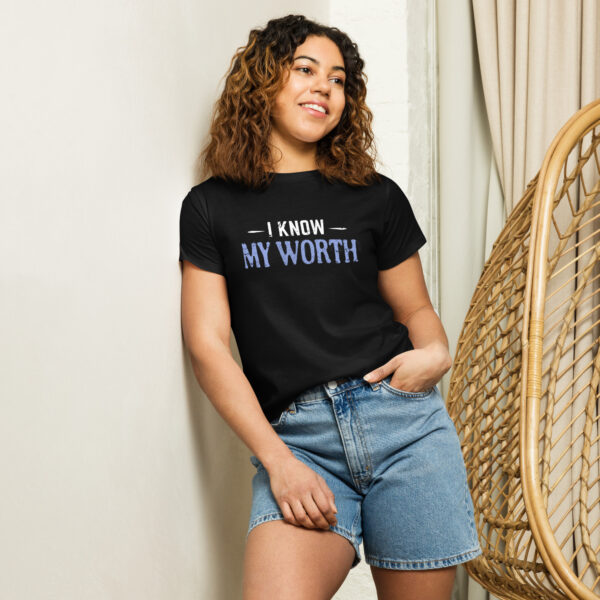 Ladies Know Your Worth High Waist Tees